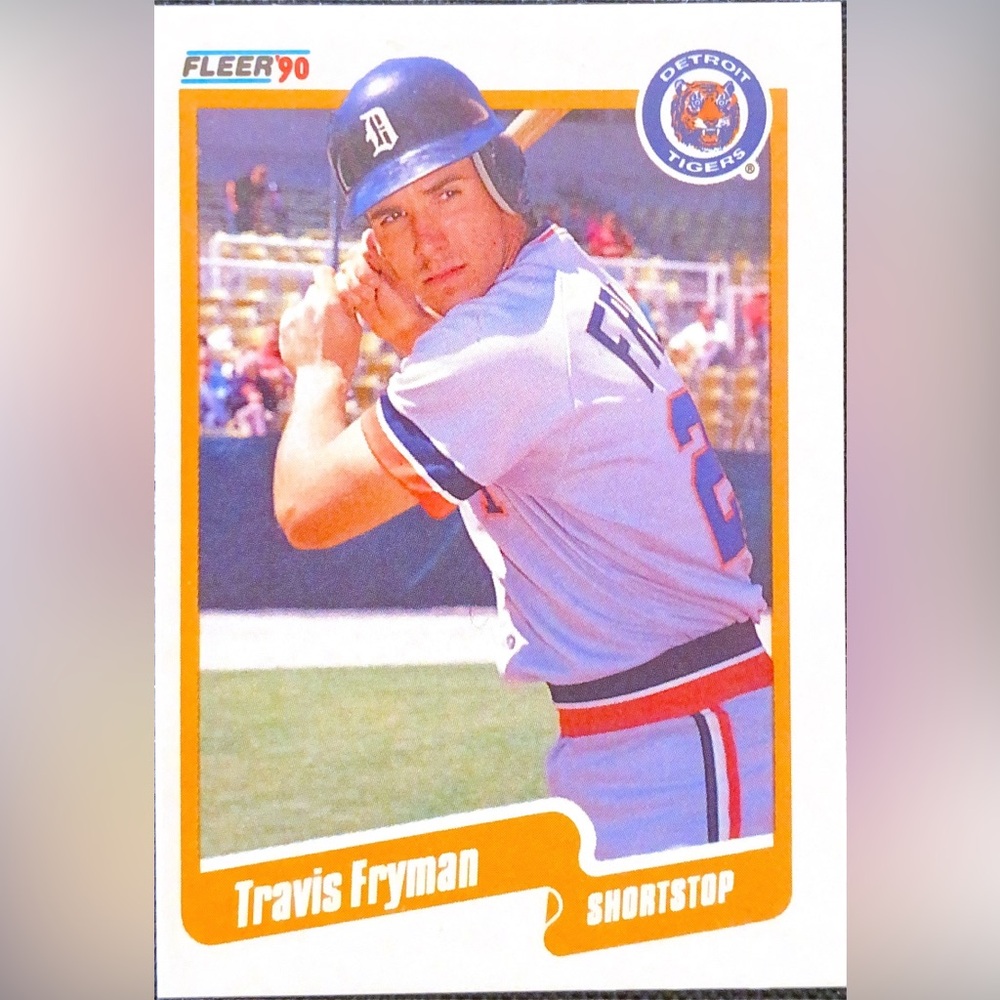 1990 Travis Fryman Detroit Tigers Rookie Baseball Card